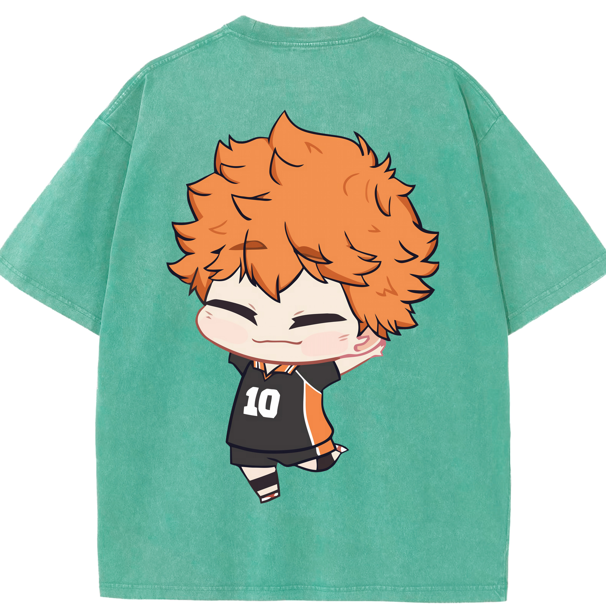 （画像用） ハイキュー!! Haikyu!! 綿100% ヴィンテージ風 半袖Tシャツ（背面プリント）
